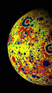 Preview wallpaper moon, planet, colorful, space