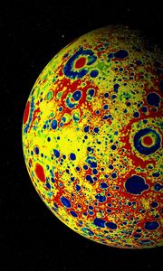 Preview wallpaper moon, planet, colorful, space