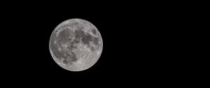 Preview wallpaper moon, planet, craters, full moon, dark
