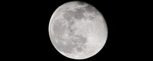 Preview wallpaper moon, planet, craters, full moon, night