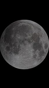 Preview wallpaper moon, planet, craters, dark, full moon