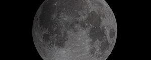 Preview wallpaper moon, planet, craters, dark, full moon