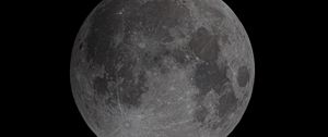 Preview wallpaper moon, planet, craters, dark, full moon