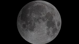 Preview wallpaper moon, planet, craters, dark, full moon
