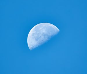 Preview wallpaper moon, planet, sky, white, blue
