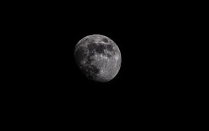 Preview wallpaper moon, planet, space, dark