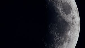 Preview wallpaper moon, planet, star, dark, space