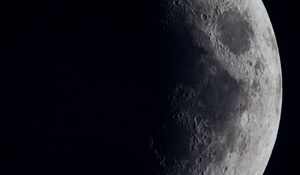 Preview wallpaper moon, planet, star, dark, space