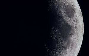 Preview wallpaper moon, planet, star, dark, space