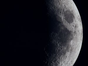Preview wallpaper moon, planet, star, dark, space