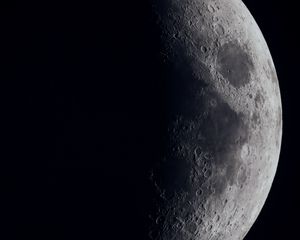 Preview wallpaper moon, planet, star, dark, space