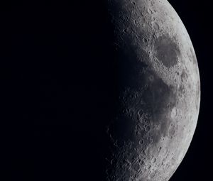 Preview wallpaper moon, planet, star, dark, space