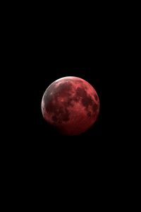 Preview wallpaper moon, red, dark, space, astronomy