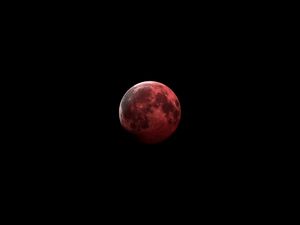 Preview wallpaper moon, red, dark, space, astronomy