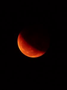 Preview wallpaper moon, red, dark, shadow, space