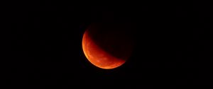 Preview wallpaper moon, red, dark, shadow, space