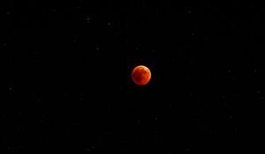 Preview wallpaper moon, red, full moon, sky, stars, night