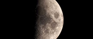 Preview wallpaper moon, relief, craters, space, darkness