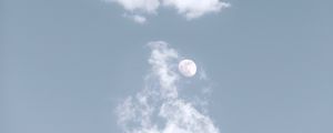 Preview wallpaper moon, satellite, sky, clouds