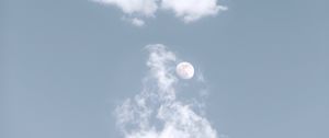 Preview wallpaper moon, satellite, sky, clouds