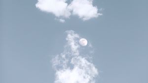 Preview wallpaper moon, satellite, sky, clouds