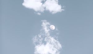 Preview wallpaper moon, satellite, sky, clouds