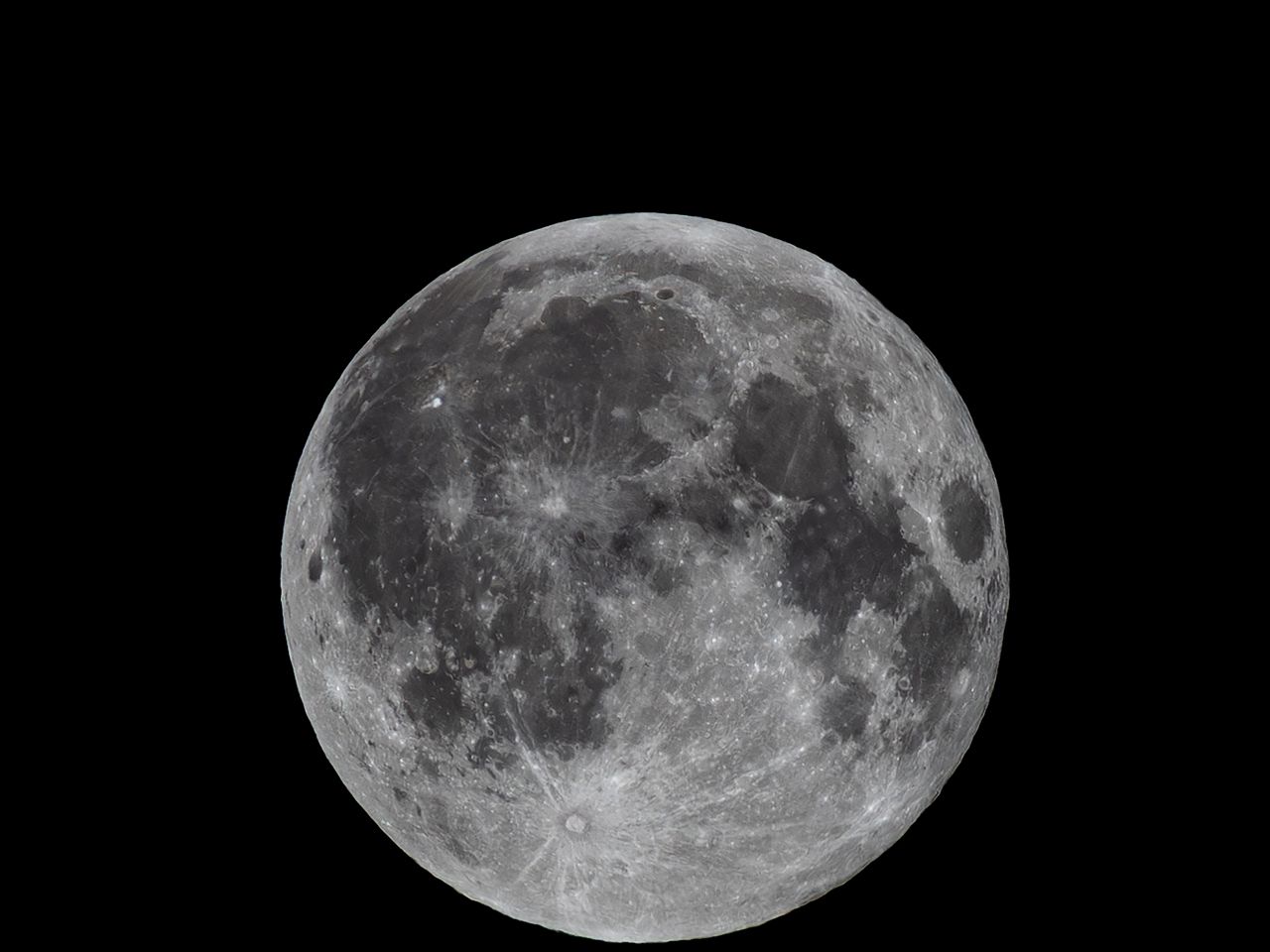 1280x960 Wallpaper moon, satellite, space, dark, gray