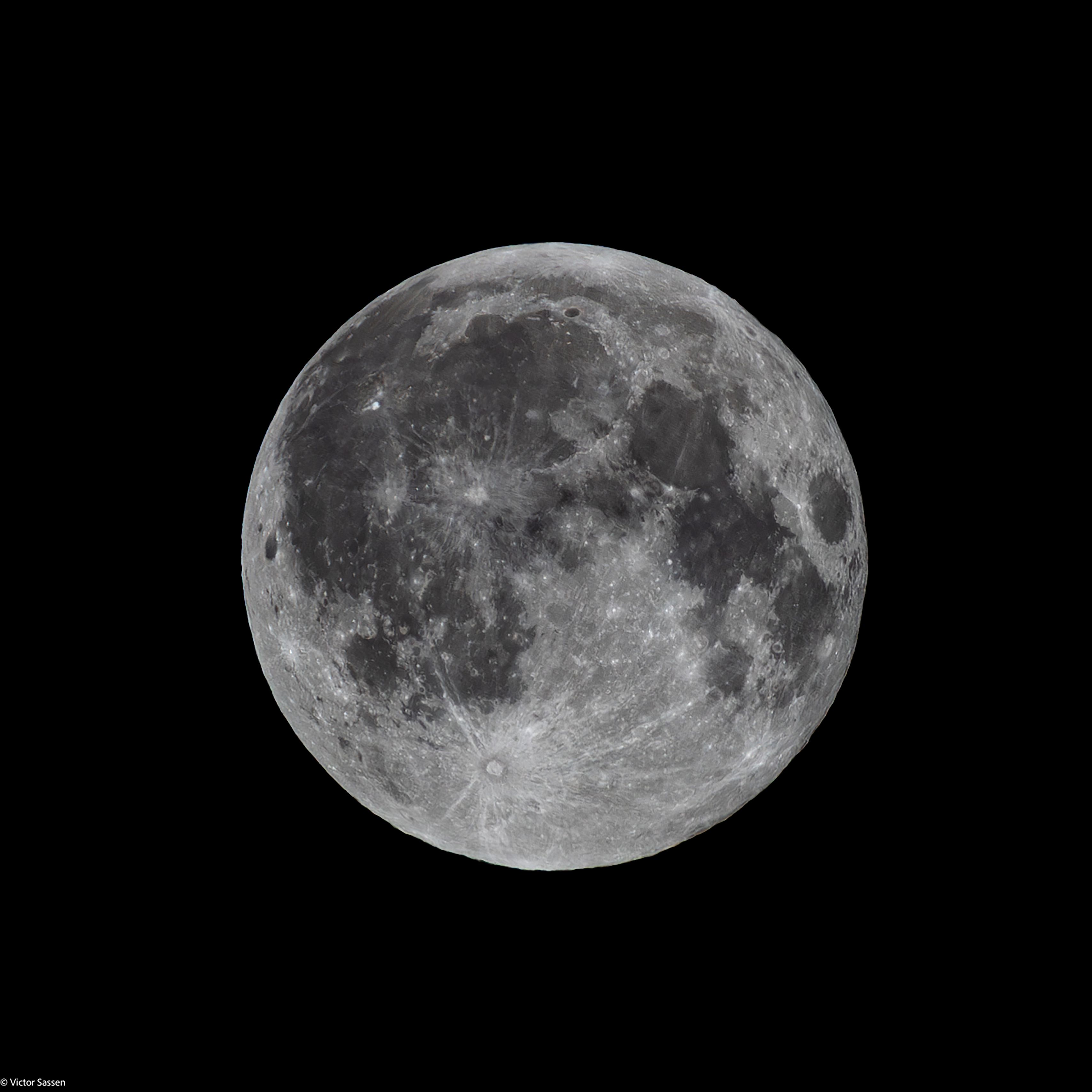 3415x3415 Wallpaper moon, satellite, space, dark, gray