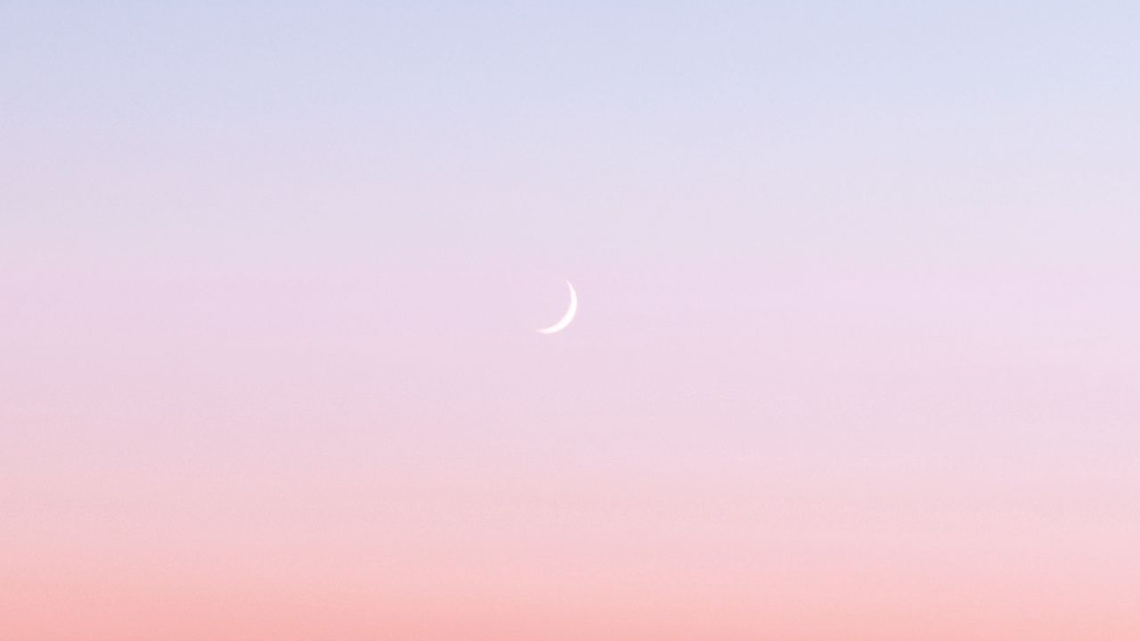 Wallpaper moon, sea, horizon, sunset, water