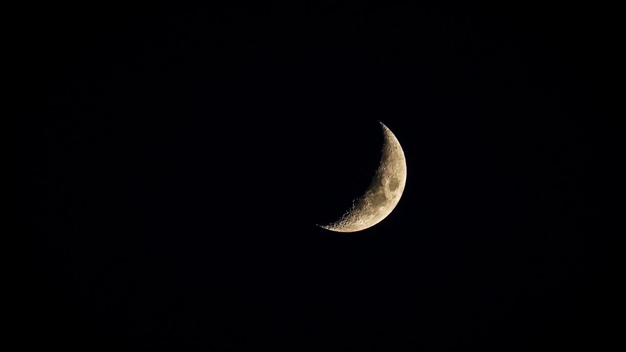 Wallpaper moon, shadow, dark, astronomy, space