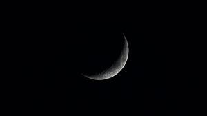 Preview wallpaper moon, shadow, night, sky, black