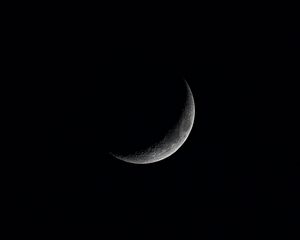 Preview wallpaper moon, shadow, night, sky, black