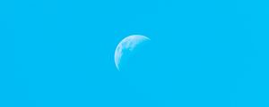 Preview wallpaper moon, sky, blue, minimalism