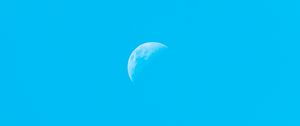 Preview wallpaper moon, sky, blue, minimalism