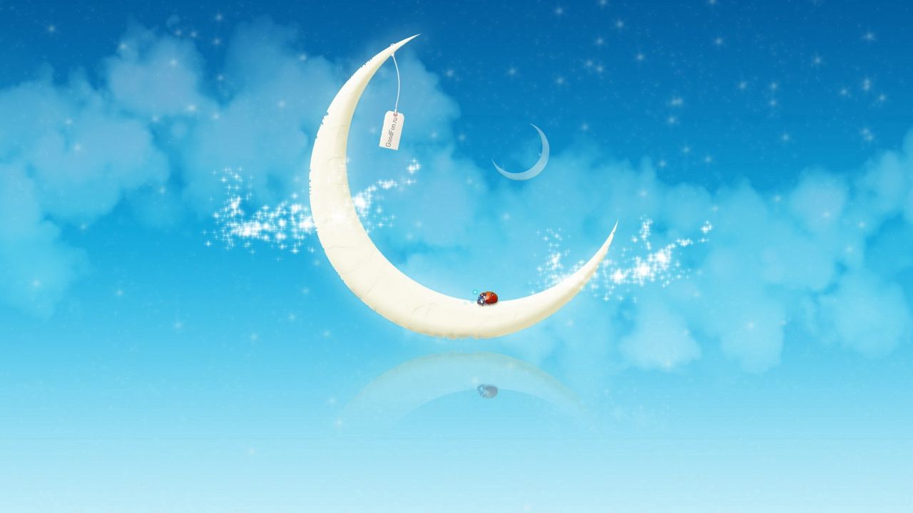 Wallpaper moon, sky, clouds, fairy world
