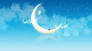 Preview wallpaper moon, sky, clouds, fairy world