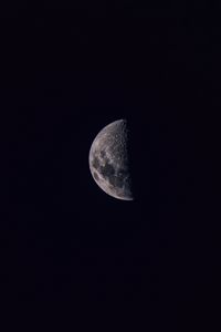 Preview wallpaper moon, sky, dark, black