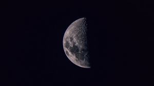 Preview wallpaper moon, sky, dark, black