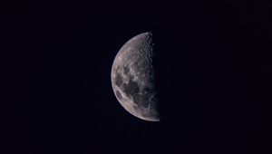 Preview wallpaper moon, sky, dark, black