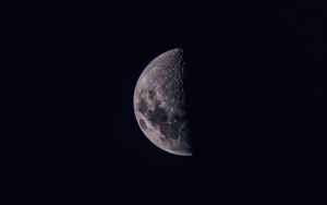 Preview wallpaper moon, sky, dark, black
