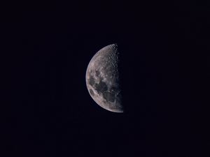 Preview wallpaper moon, sky, dark, black