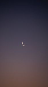 Preview wallpaper moon, sky, evening, sunset
