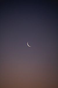 Preview wallpaper moon, sky, evening, sunset