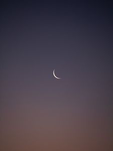 Preview wallpaper moon, sky, evening, sunset