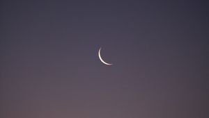 Preview wallpaper moon, sky, evening, sunset