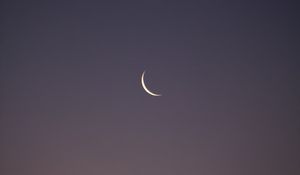 Preview wallpaper moon, sky, evening, sunset