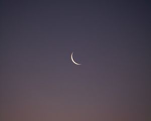 Preview wallpaper moon, sky, evening, sunset