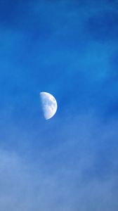 Preview wallpaper moon, sky, evening, blue
