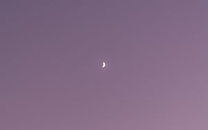 Preview wallpaper moon, sky, minimalism, purple