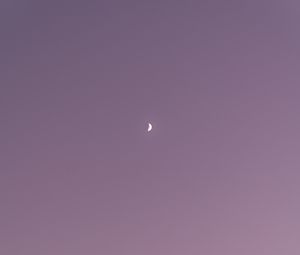 Preview wallpaper moon, sky, minimalism, purple